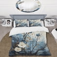 thumbnail image 2 of Designart "Japon Art Blue peaceful Zen Minamlism Landscape II" Floral Bedding Covert Set - Japan Art Blue People Bed Set With 1 Sham, 2 of 6