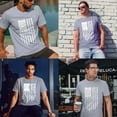 thumbnail image 3 of Greenyef Graphics We The People 1776 Distressed American USA Flag Men's T-Shirt (Gray & White, Medium), 3 of 6