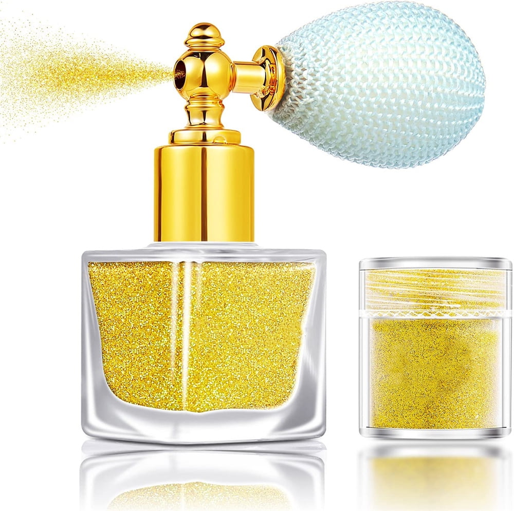 NOGIS Body Glitter Spray, Gold Glitter Spray for Hair and Body, Extra