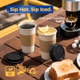 thumbnail image 5 of Fit Meal Prep 500 Pack 16 oz Disposable Coffee Cups with Lids, Sleeves, Leak-Proof To Go Coffee Cups with Lids, Durable Paper Cups for Hot Beverage, Home, Office, Party, 5 of 8