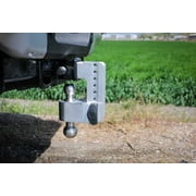 Weigh Safe 180 Hitch - Adjustable Trailer Hitch Ball Mount - 8 Adjustable Drop Hitch for 2 Receiver - Heavy Duty Aluminum Trailer Tow Hitch w/ Chrome Plated Tow Balls (2 & 2 5/16) - 12,500 GTW
