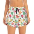 thumbnail image 4 of Lsque Turtle Flower Printed Women's Running Shorts with Liner Pockets,Elastic Quick Dry Workout Athletic Gym Yoga Shorts,Womens High Waist Shorts-X-Large, 4 of 9