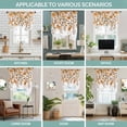 thumbnail image 6 of Tie Up Curtains for Windows Orange Floral Valance Adjustable Balloon Curtain Grey Eucalyptus Leaves Tie Up Shades for Kitchen Living Room Bedroom Privacy Curtain Drape 34x45 Inch, 6 of 9