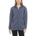 thumbnail image 3 of Danskin Women's Ultra Cozy Fleece Full Zip Hooded Jacket (Stonewash Heather, XL), 3 of 4