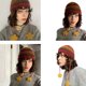 thumbnail image 2 of Girl Cartoon Rainbow Striped Knit Beanie Hat Y2K Party Hat Photo Props Hot Girl Cute Slouchy Knitting Hat White Gray Cap Singl, 2 of 4