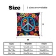 thumbnail image 5 of Peace symbol Velvet Bed Pillow Throw Covers Pillow Inserts Throw Pillows with Unique Patterns - Set of 2, Sizes 16x16, 18x18, 20x20 Inches for Various Occasions, 5 of 6
