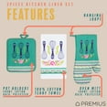 thumbnail image 2 of PREMIUS 3 Piece Printed Kitchen Linen Set, Grandma's Whisks, 1 Cotton Towel, 1 Pot Holder, 1 Oven Mitt, 2 of 5