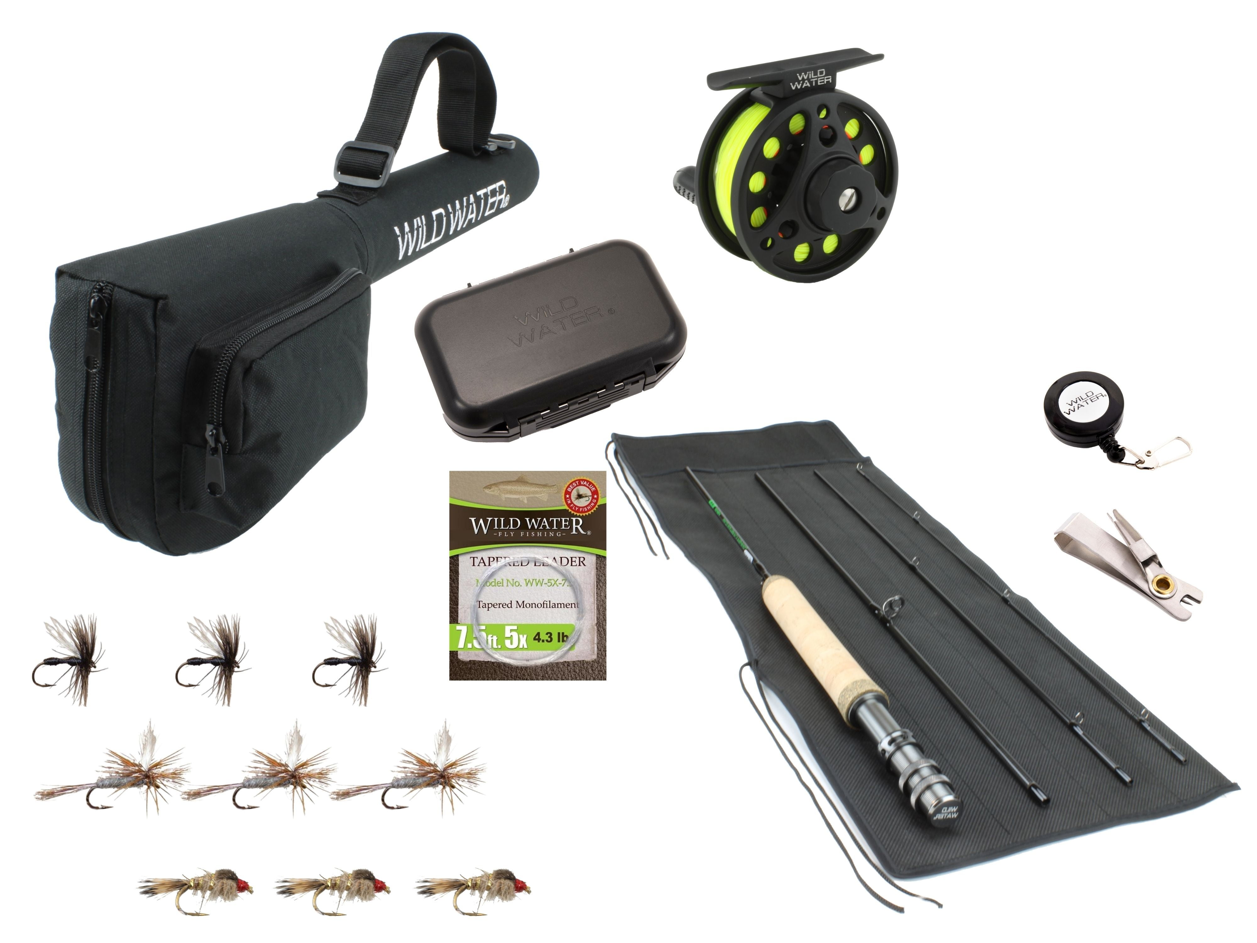 Wild Water Fly Fishing, 5'6, 3 Weight Rod and Reel, Combo Kit