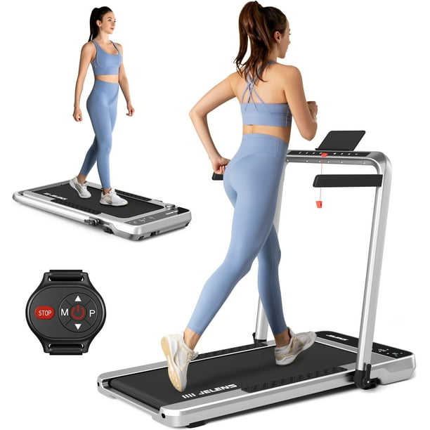 JELENS 2 in 1 Incline Treadmill Under Desk Walking Pad 2.5HP Home