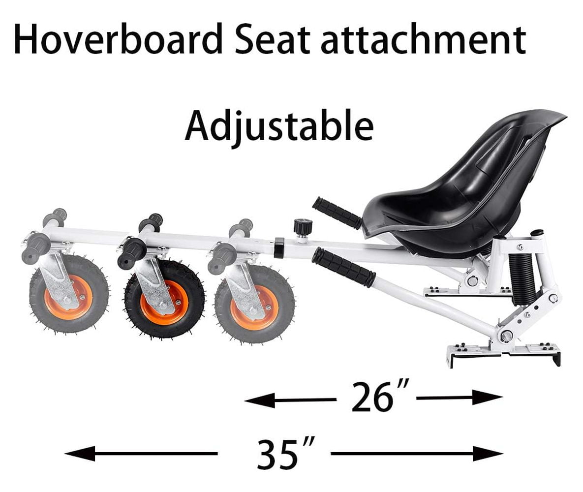 All In One Hover Cart Attachment For Hoverboard - Transform your Hoverboard into a Go Kart with Hovercart - White