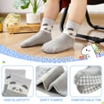 thumbnail image 4 of Baby Non Slip Socks Toddler Boys Girls Grips Cotton Anti Skids Crew Cute Cartoon Infant Socks 5 Pairs, 4 of 6