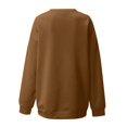 thumbnail image 2 of Gibobby Sudadera de mujer Sudadera para mujer linda camisa de otoño con cuello redondo(Marrón,M), 2 of 5