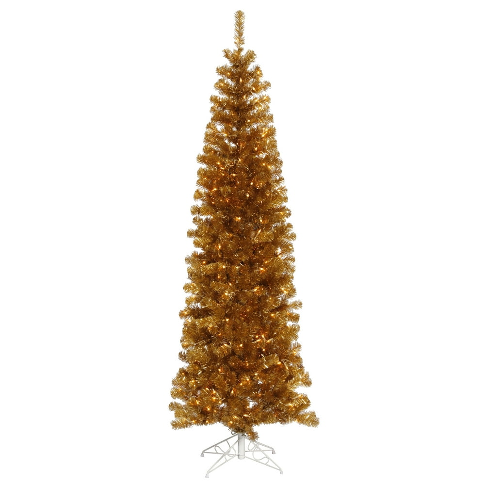 Vickerman Artificial Christmas Tree 5.5' x 22" Antique Gold Pencil Dura