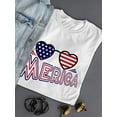 thumbnail image 3 of Merica Heart Sunglasses T-Shirt Women -Image by Shutterstock, Female Medium, 3 of 4