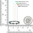 thumbnail image 4 of Black Tone, Simulated Garnet Cubic Zirconia Size-6 Half Eternity Ring Wedding Engagement Band 925 Sterling Silver, 4 of 7