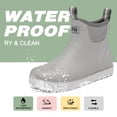 thumbnail image 3 of Lcamaw Kids Rain Boots Waterproof Rubber Boots Boys Girls Non-Slip High-Performance Ankle Deck Boot Traction Child Mud Booties for Boating, Camping, Farming & Outdoor Garden School Play Footwear, 3 of 7