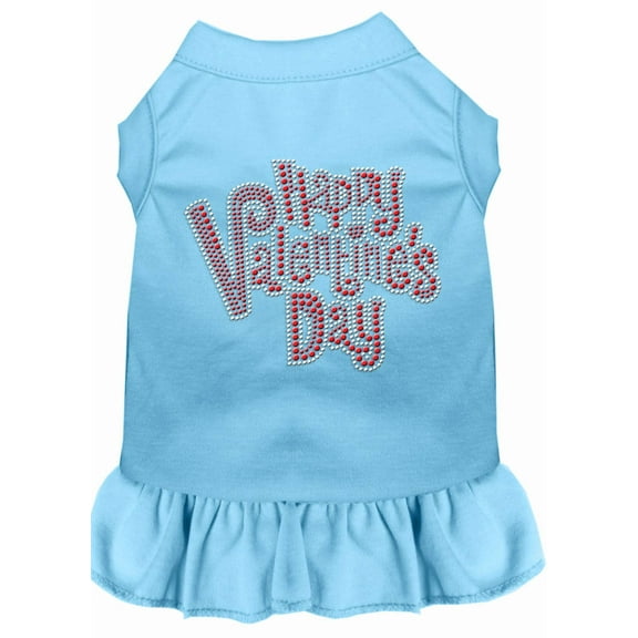 Pet Dog Cat Dress Rhinestone, "Happy Valentines Day"