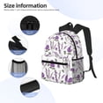 thumbnail image 5 of Lsque Lavender Flowers Classic Casual Backpack - Large Capacity Water-Resistant Backpack for School, Work, Travel, and Outdoor Activities, 5 of 8