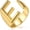 a.14k Gold Plated Letter E, variant on Bold Initial Letter Rings Adjustable, GoldChic Jewelry Women Gold Statement Ring Personalized Engraved Women’s Open Signet Ring for Party (Gold, White Gold, Black)