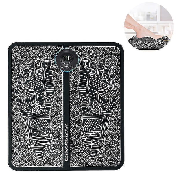 Electric Foot Massager, Ems Feet Cushion, Leg Reshaping, 6 Ems Pulse Mode, 9 Strength, Bioelectric Massage, Folding Portable Mat Usb Rechargeable