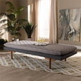 thumbnail image 6 of Bowery Hill Two-Tone Grey Upholstered Walnut Wood Daybed, 6 of 8