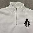 thumbnail image 4 of Half Zip Pullover Sweatshirt – Heavyweight Casual Long Sleeve Loose Fit Top – Quarter Zip Collar with Embroidery – Streetwear and Daily Comfort – Available in Grey, Blue, White – Sizes S-XL, 4 of 4