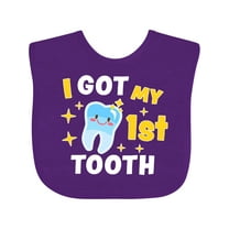 Inktastic I Got My 1st Tooth with Cute Tooth Baby Boys or Girls Baby Bib