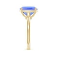 thumbnail image 3 of Angara Natural 3.8 Ct. Tanzanite with Diamond Solitaire Ring in 14K Yellow Gold for Women (Ring Size: 11.5), 3 of 9