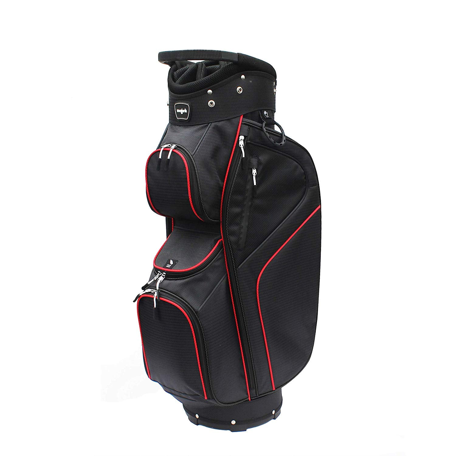 Majek Men's Black Red Golf Bag 9 inch 14way Friendly Separator Top