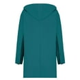 thumbnail image 4 of Bixock Winter Pea Coats for Women Peacoat Jacket Hooded Solid Color Long Sleeve Button Front Side Pocket Warm Outerwear for Women Clothings, 4 of 6
