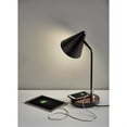 thumbnail image 3 of Matte Black Metal Wireless Charging Adjustable Desk Lamp with Walnut Wood Accent, 3 of 3