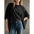 thumbnail image 6 of Women's T-shirt Round neck short-sleeved casual tops Elegant solid colour T-shirt tops, 6 of 6