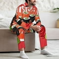 thumbnail image 7 of Salouo Sushi Print Button-Front Long Sleeve Pajama Set for Men, Soft 2Pjs Men's Long Sleeve Sleepwear-Medium, 7 of 7
