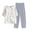 Gray, variant on Taylonsss Women's Casual Round Neck 5/4 Sleeve Top And Pants Digital Printing Two-piece Set