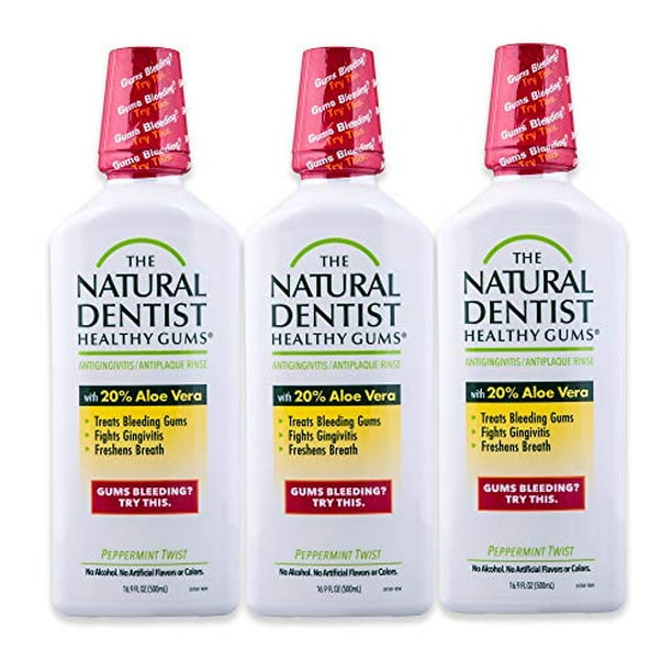 The Natural Dentist Healthy Gums Mouth Wash, Peppermint Twist, 16.9 Fl