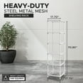 thumbnail image 3 of Design Ideas MeshWorks 6 Tier Metal Storage Shelving Unit Tower, White, 3 of 10