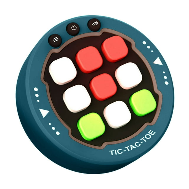 Green Kids Thinking Training Tic Tac Toe Desktop Interactive Game Educational Puzzle Logic Skill Development Family Fun Activity Portable Design