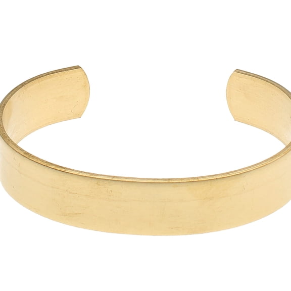 The Beadsmith Bracelet Cuff – Made of Raw Brass – Adjustable, Open Bangle for Men and Women - Flat Style, .25-Inch Wide – Minimalist Design Jewelry – Can Be DIY Custom Designed