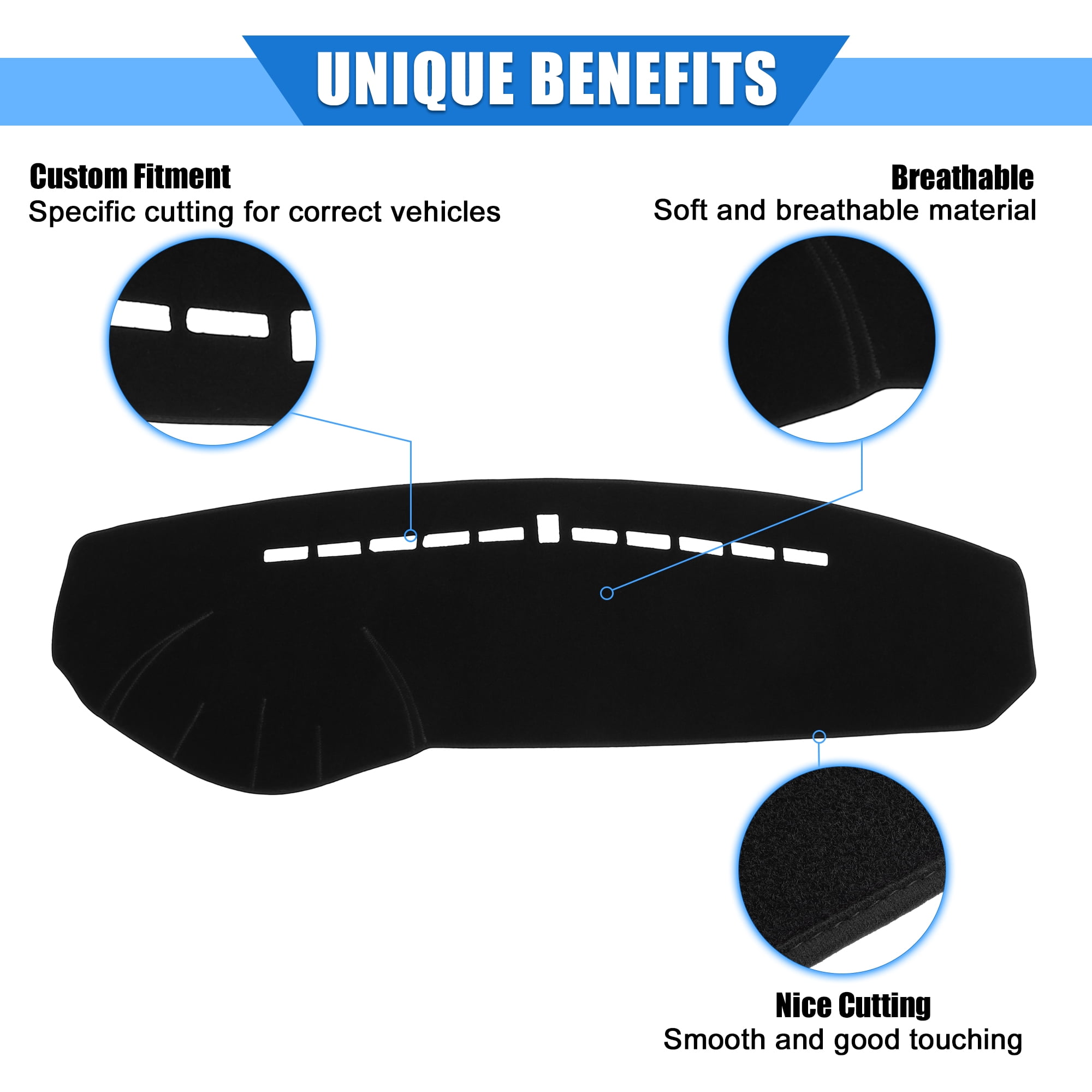 Unique Bargains Dashboard Cover for Hyundai Sonata 2005-2009 Left Hand Drive Black
