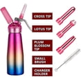 thumbnail image 2 of Durable Stainless Steel Cream Whipper with 3 Decorating Nozzles, Ideal for Whipped Cream, 2 of 5
