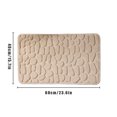 thumbnail image 4 of Alfombra para inodoro Hogar Hotel Baño Absorción de agua Alfombra antideslizante Alfombra de área de fibra química, Caqui, 40x60cm kenally HA001838-02, 4 of 6