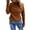 Brown, variant on PMVFHDE Women Solid Color Sweaters Casual Off Shoulder Tops Crossed V Neck Long Sleeve Crop Pullover Sweaters women tops Orange,M