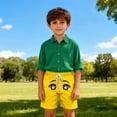 thumbnail image 4 of Swim Trunks for Boys Toddler Solid Color Print Breathable Shorts with Pocket 1Pc5, 4 of 7