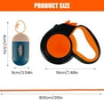 thumbnail image 3 of AMERTEER  Retractable Dog Leash Plastic Reflective Dog Walking Tape wit Ergonomic Handle Pull-Resistant Puppy Walking Lead One-Button Operation Leash with Garbage Box Bag for Dog Outdoor, 3 of 9