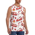 thumbnail image 2 of Bixox Men's Fire Truck Printed Shirt Sleeveless Fitness Tank Top-X-Large, 2 of 7