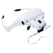 5 Lens Adjustable Loupe Headband Magnifying Glass Magnifier with LED Light