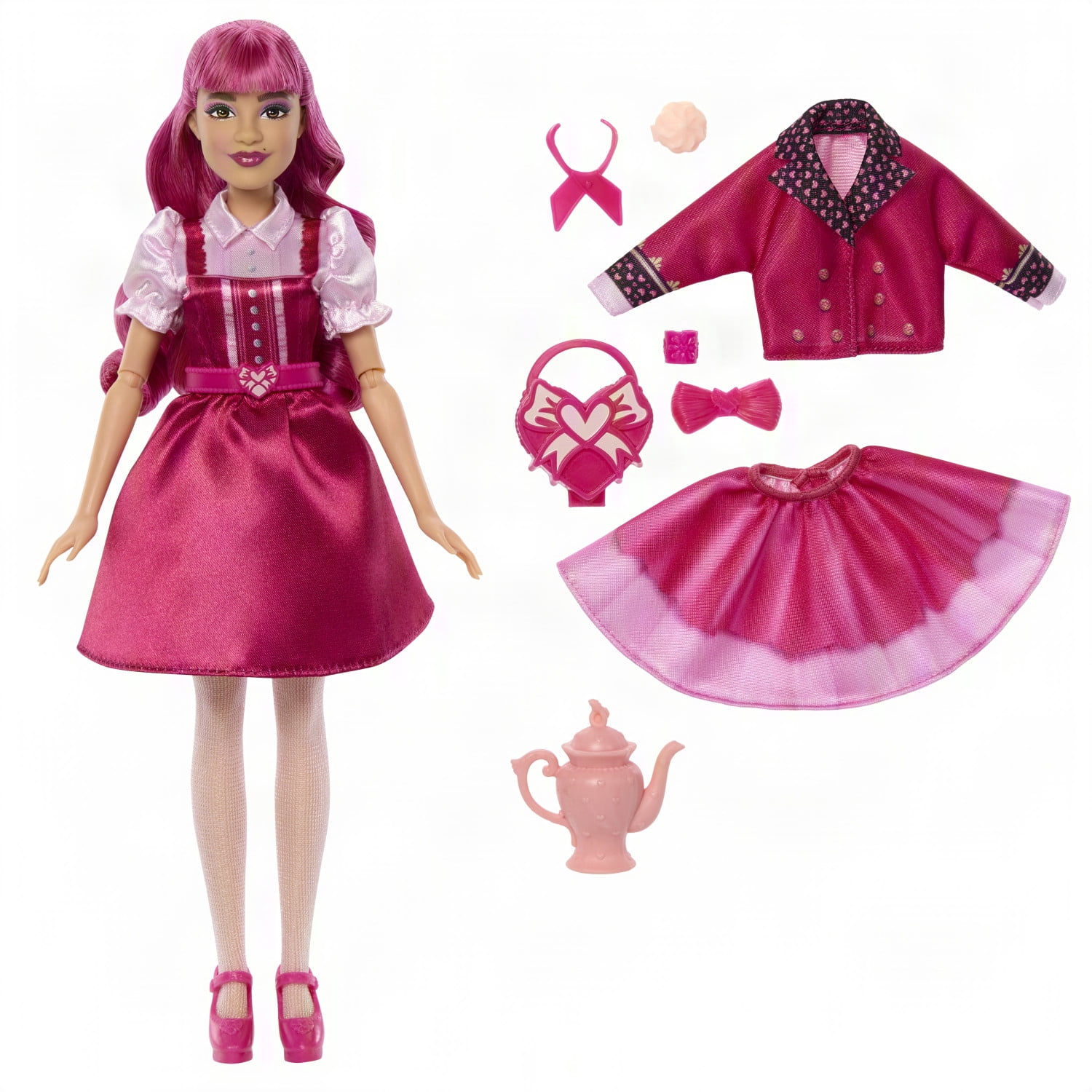 Disney Descendants: Wicked Wonderland, Tea Party Reveal Pink Doll Set