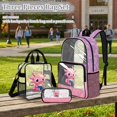 thumbnail image 2 of ZUXONGSY Book Axolotl Print Clear Backpack Set 3 Pcs, Heavy Duty Transparent See Through Backpack with Lunch Bag & Pencil Pouch Stadium Approved for Back to School, 2 of 5
