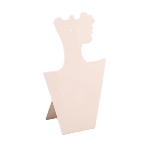 Expositor de terciopelo para collares, soporte para joyas, almacenamiento, escaparate premium, tienda, uso doméstico, decoración, exhibición de joyas, Blanco