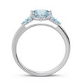 thumbnail image 4 of 2.20 Carat Wonderful Round Shape Aquamarine & Blue Topaz Gemstone Engagment Ring for Women Solid 14K White Gold Size 7 by Diamond-Capitals, 4 of 7